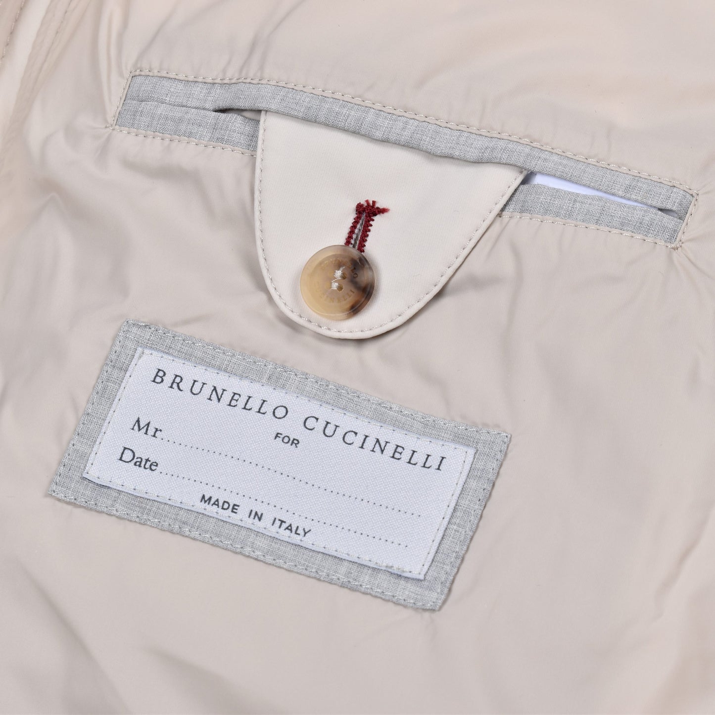 White Polyamide Full-Length Jacket