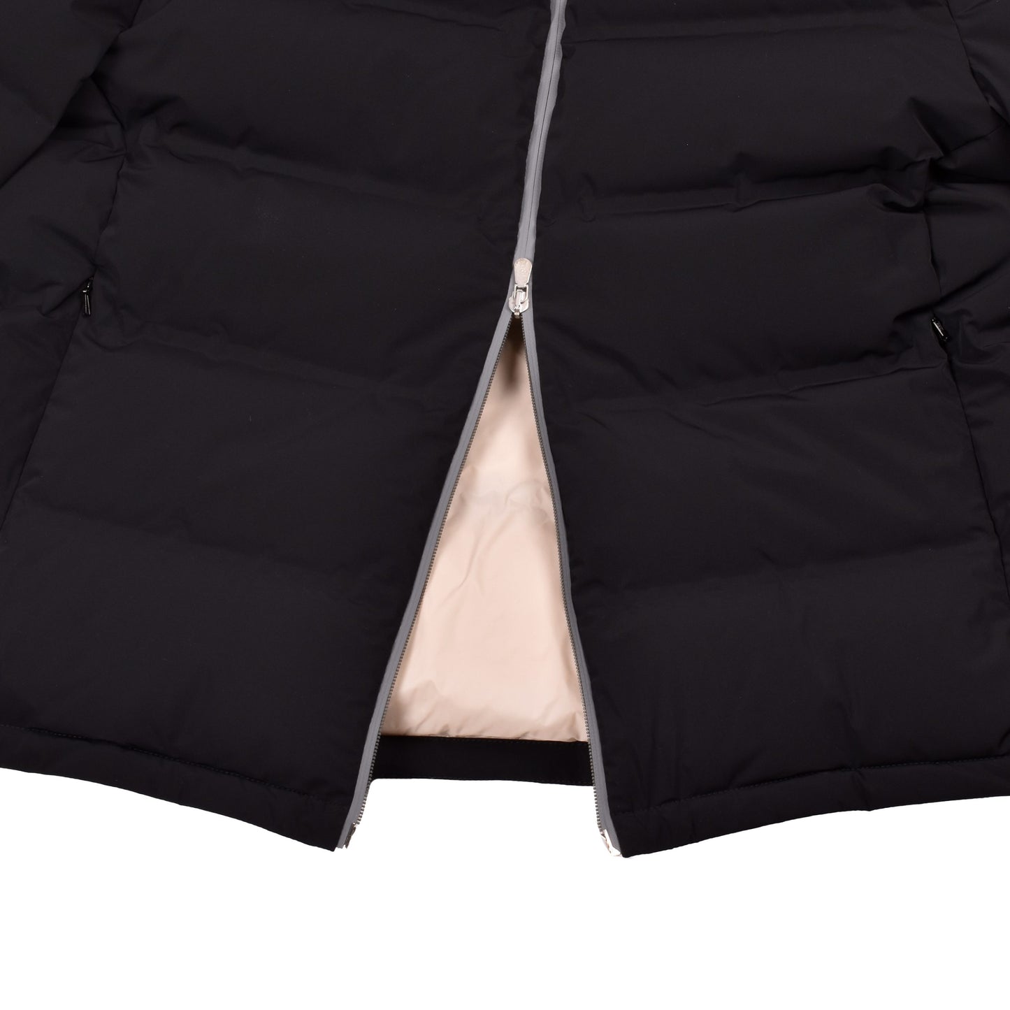 Black Polyamide Full-Length Jacket