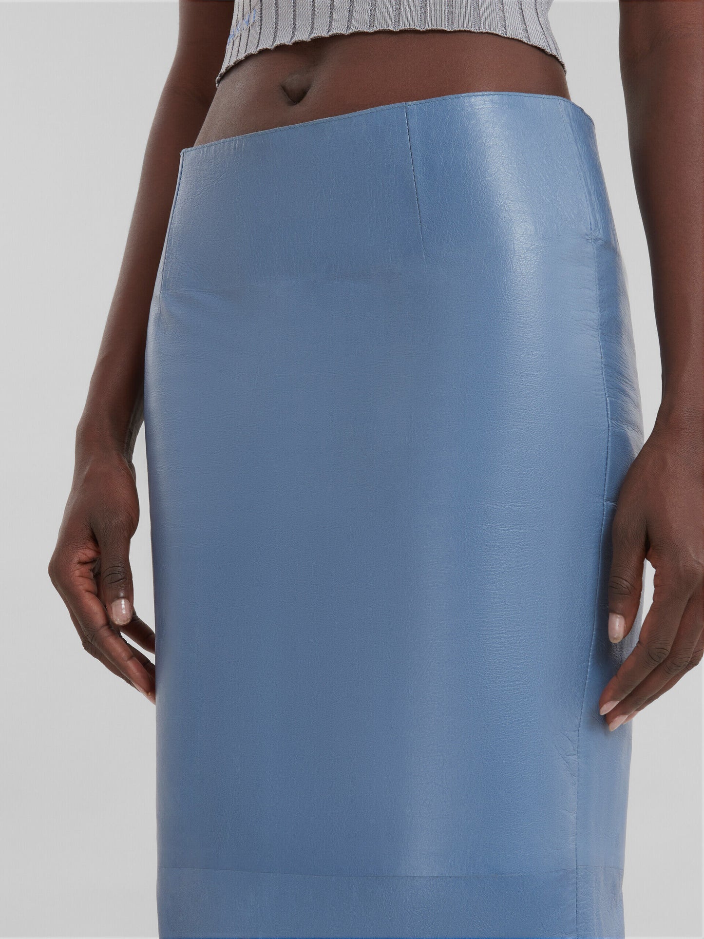 Gray Fibres Long Skirt