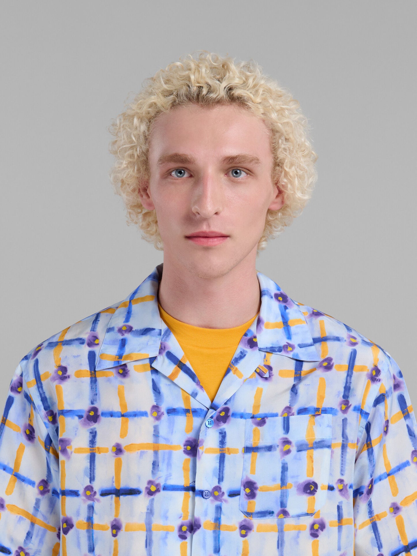 Blue Fibres Pattern Shirt