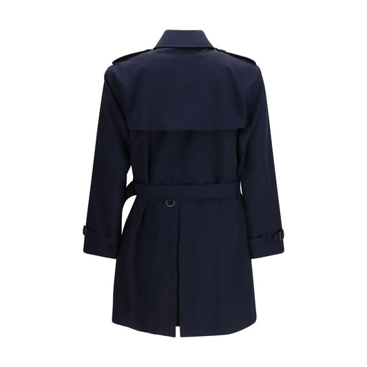 Blue Cotton Trench Coat