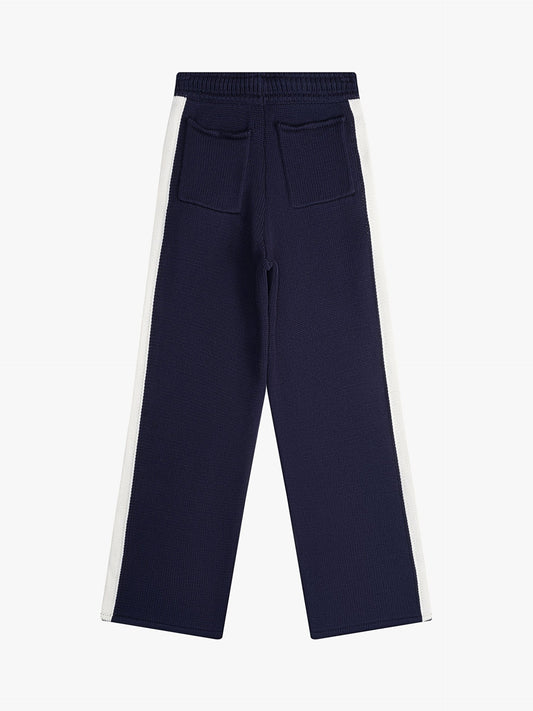 Navy Blue Fibres Casual Pants