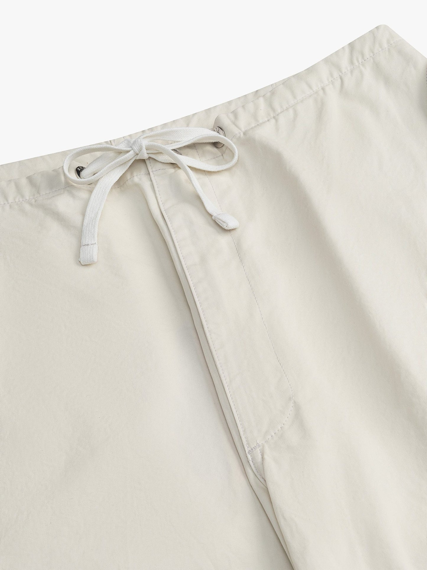 White Cotton Cargo Pants