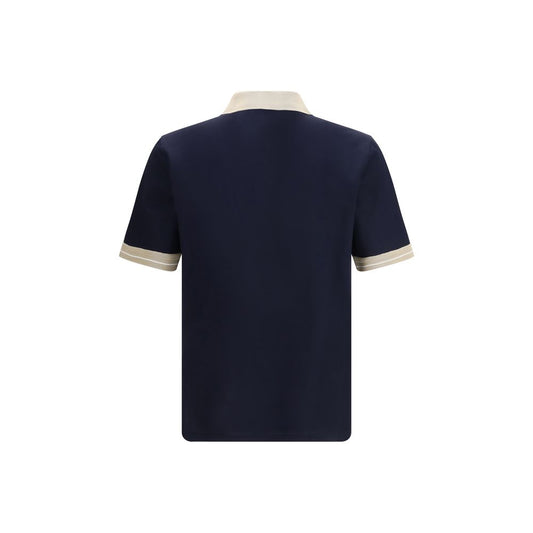 Blue Cotton Polo Shirt