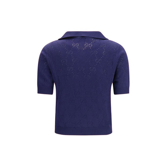 Blue Silk Dress Shirt