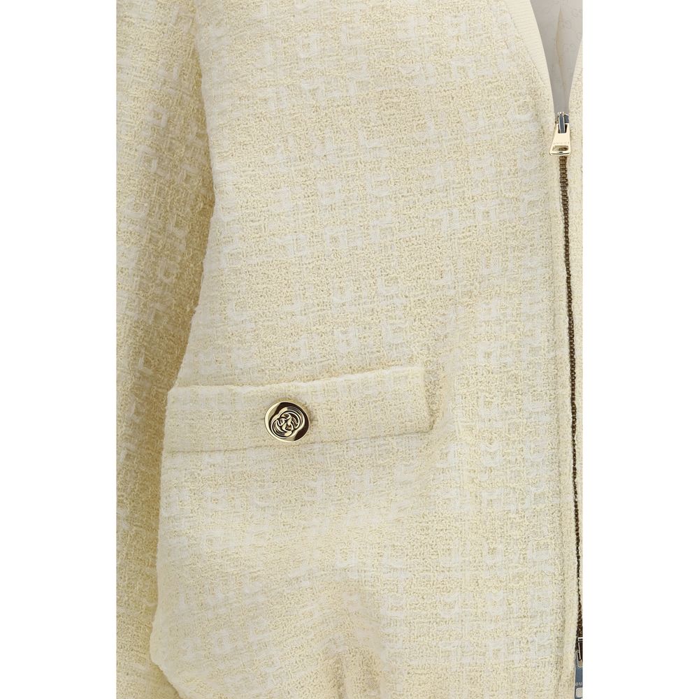 Beige Cotton Bomber
