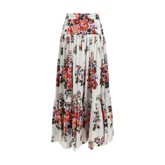 Multicolor Cotton Long Skirt