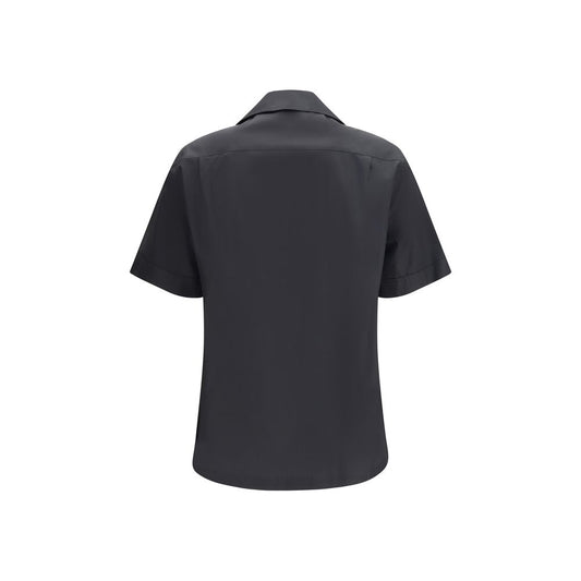 Black Cotton Shortsleeve Shirt