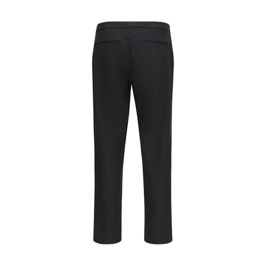 Black Fleece Wool Casual Pants