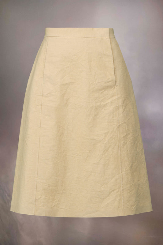 Yellow Fibres Midi Skirt