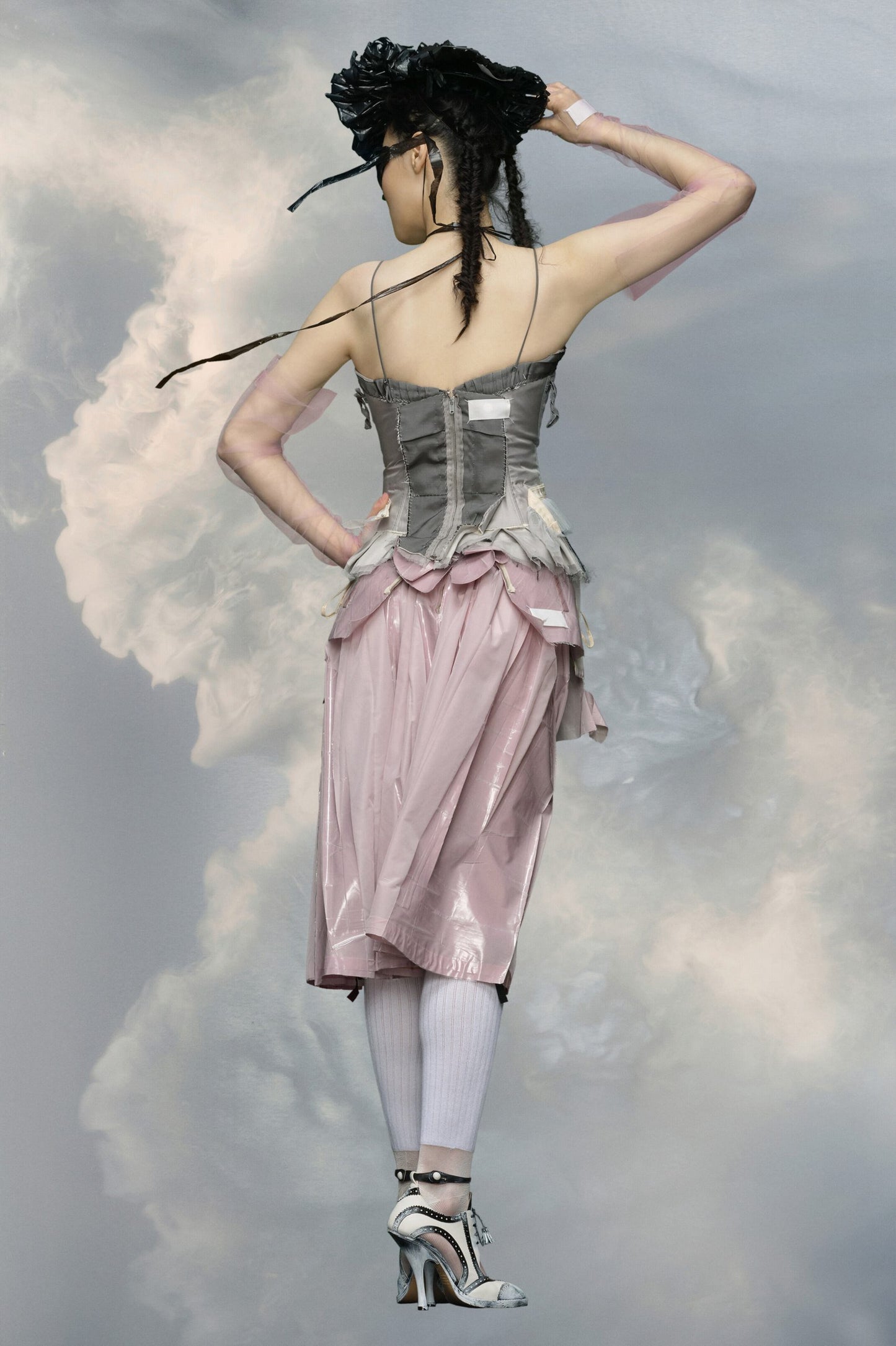 Pink Fibres Midi Skirt