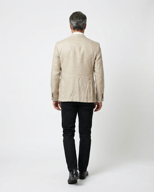 Beige Linen Blazer