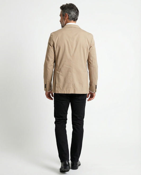 Beige Cotton Blazer