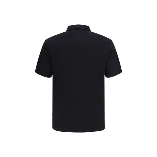Black Polyamide Polo Shirt