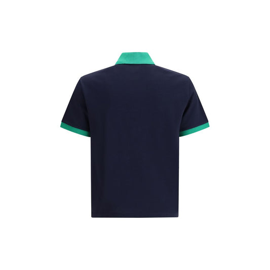 Blue Cotton Polo Shirt