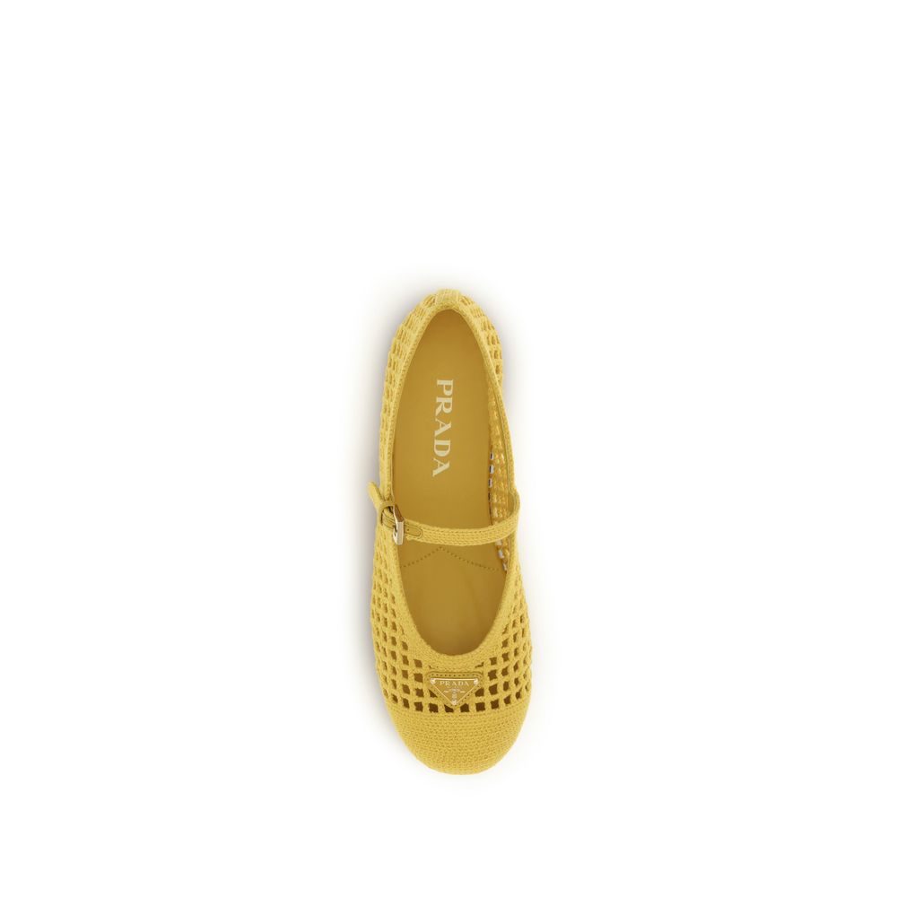 Multicolor Cotton Ballet Flats
