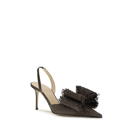 Brown Raffia Pumps