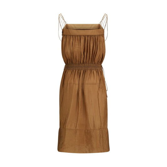 Beige Polyester Casual Dress
