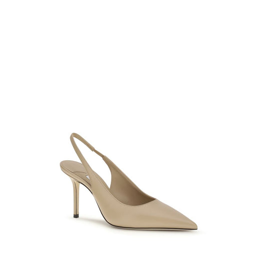 Beige Calf Leather Bos Taurus Platform Pumps