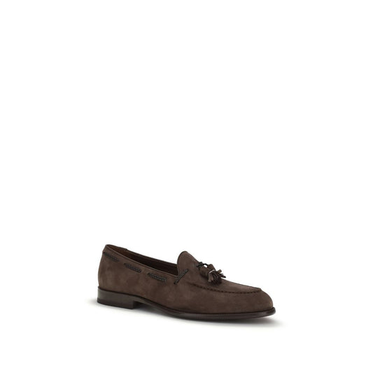Brown Calf Leather Bos Taurus Slip-On Loafers