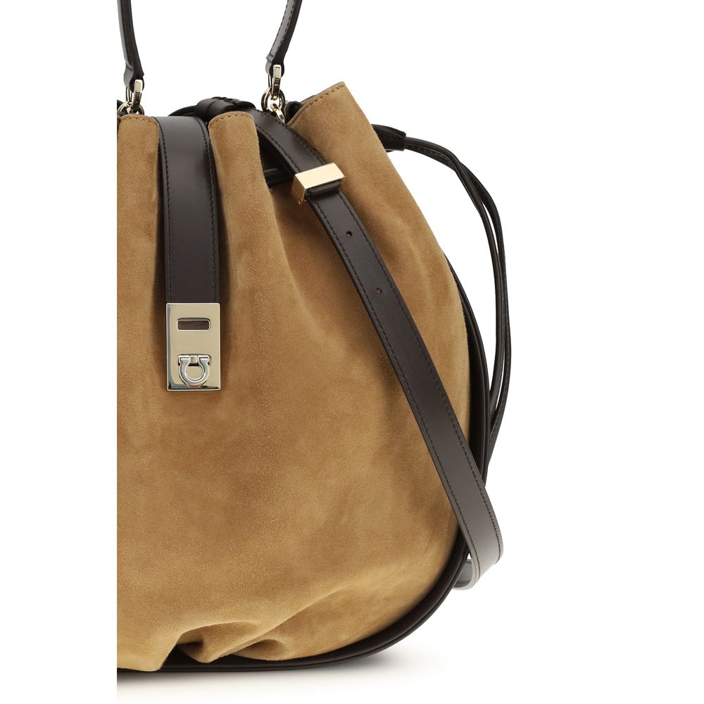 Brown Calf Leather Bos Taurus Backet Bag