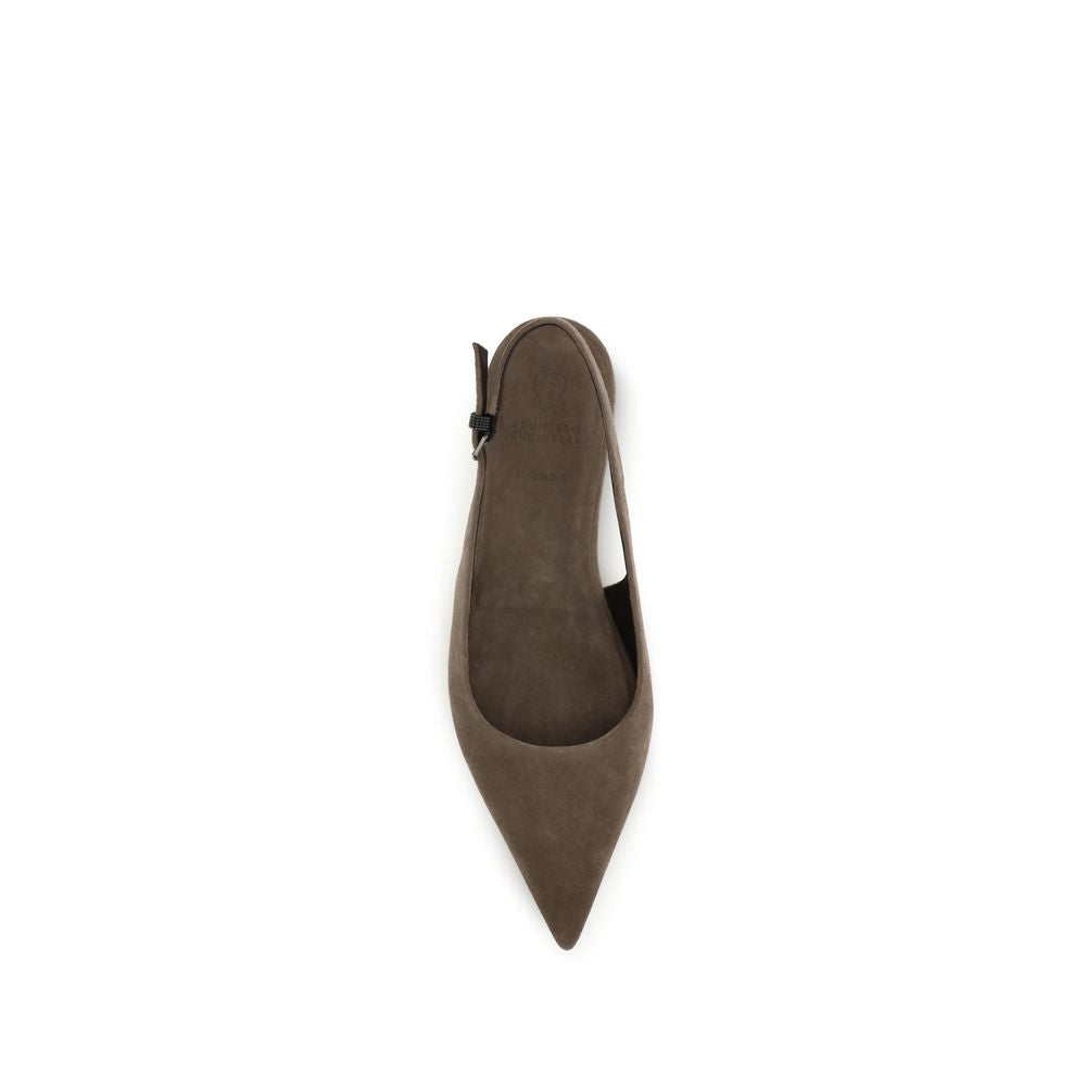 Brown Calf Leather Bos Taurus Ballet Flats