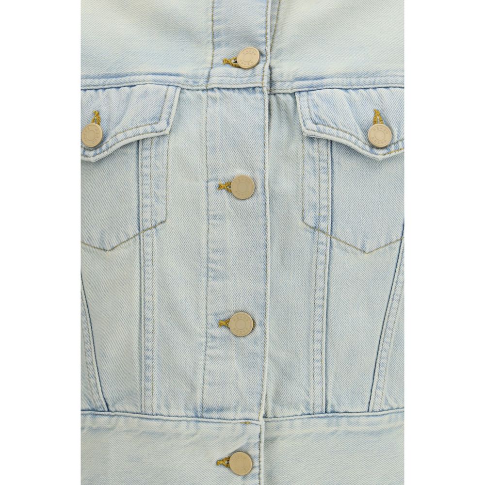 Gray Cotton Denim Jacket