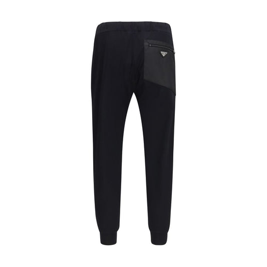 Black Nylon Athletic Pants
