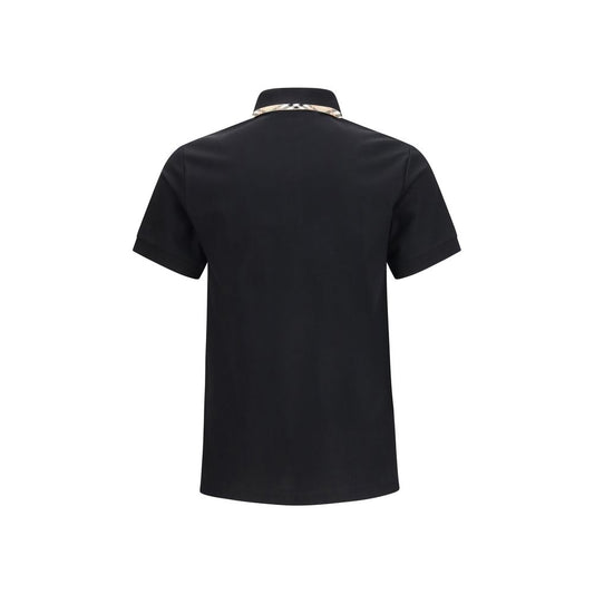 Black Cotton Polo Shirt