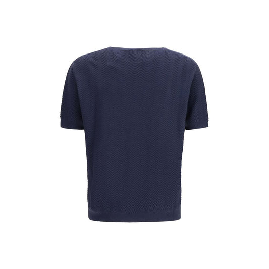 Blue Silk Sweatshirt