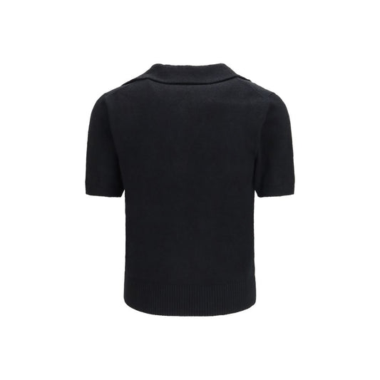 Black Cotton Polo Shirt