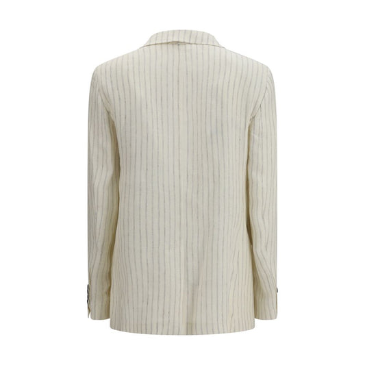 Beige Linen Blazer