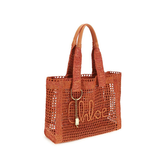 Red Raffia Shoulder Bag