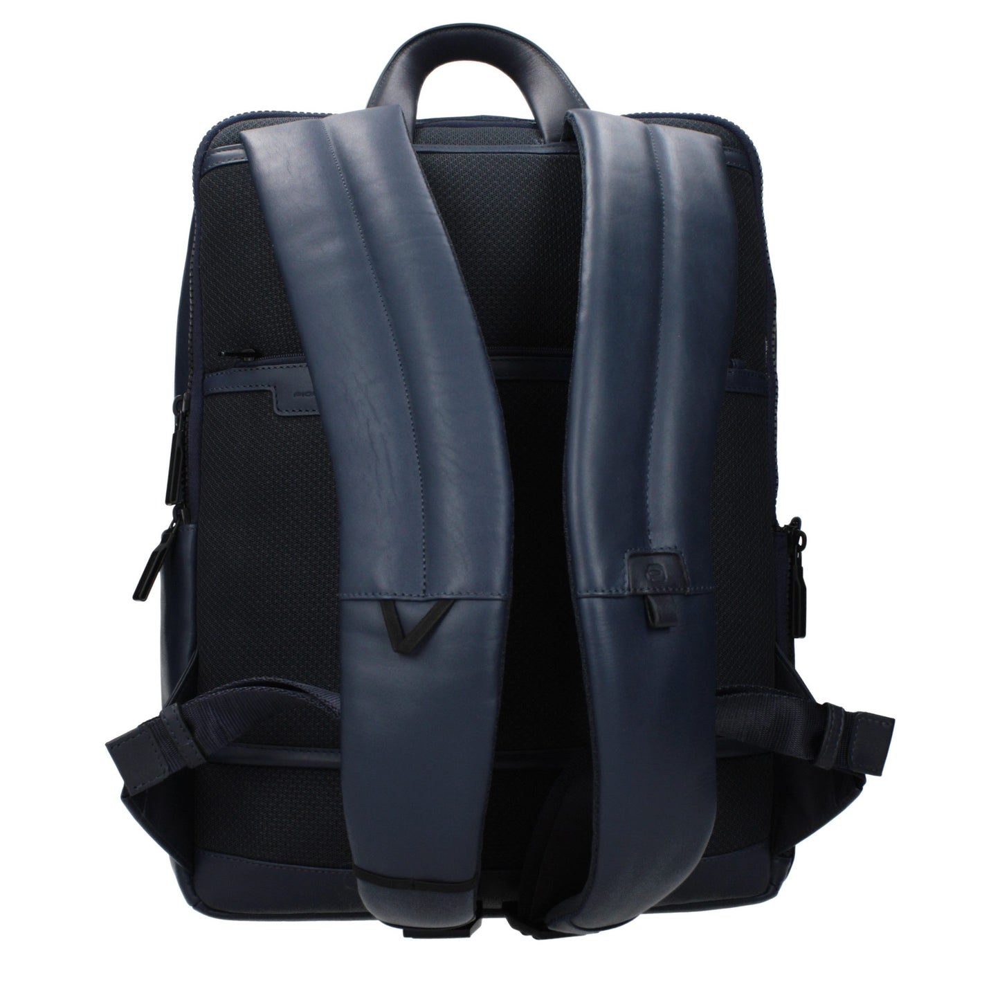 Blue Leather Backpack