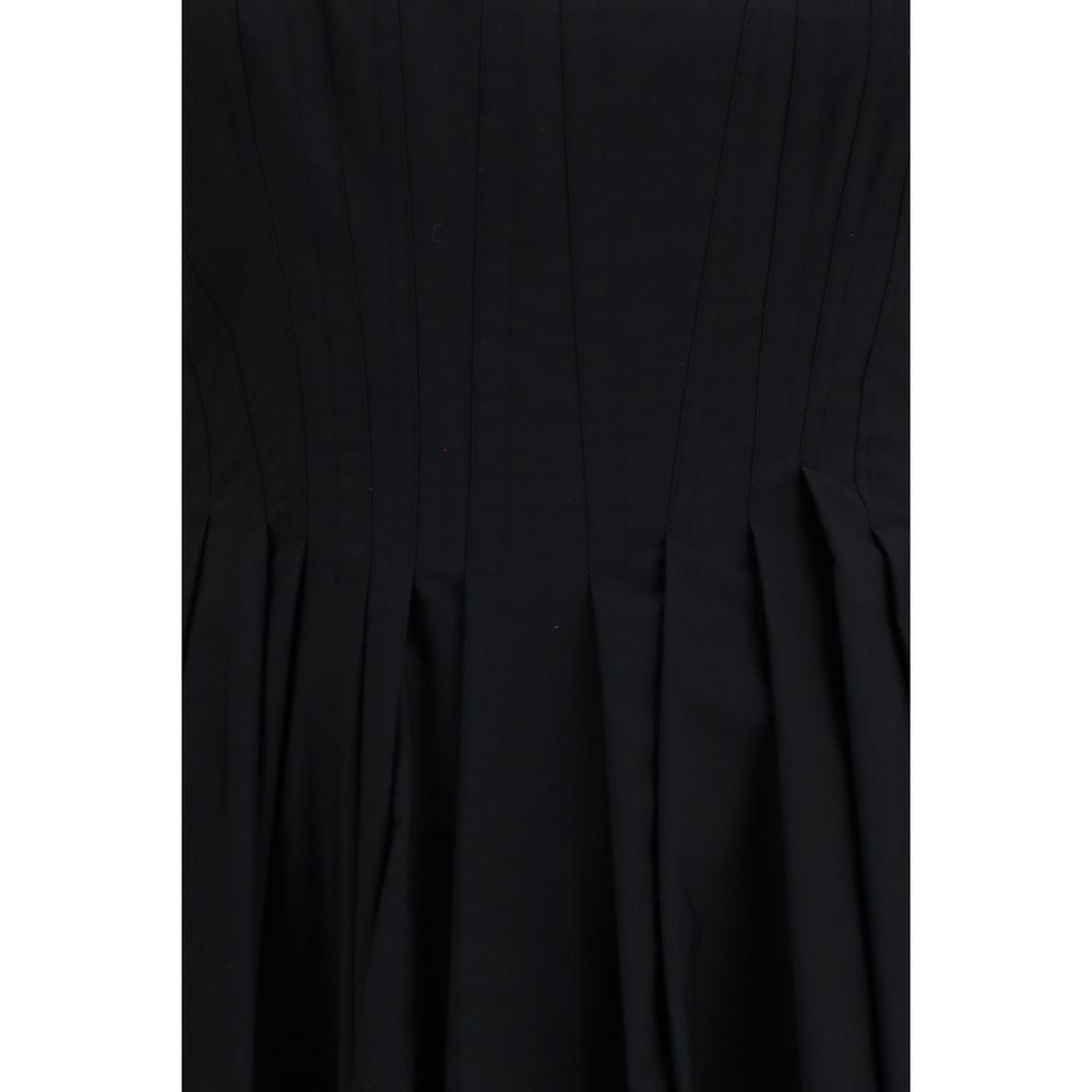 Black Cotton Casual Dress