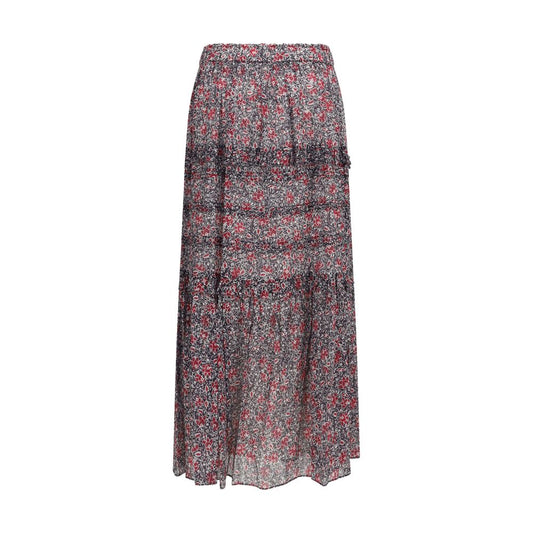 Purple Cotton Long Skirt