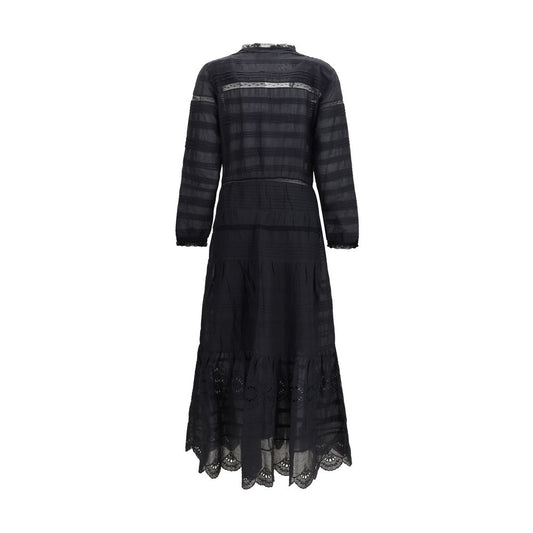 Black Cotton Casual Dress