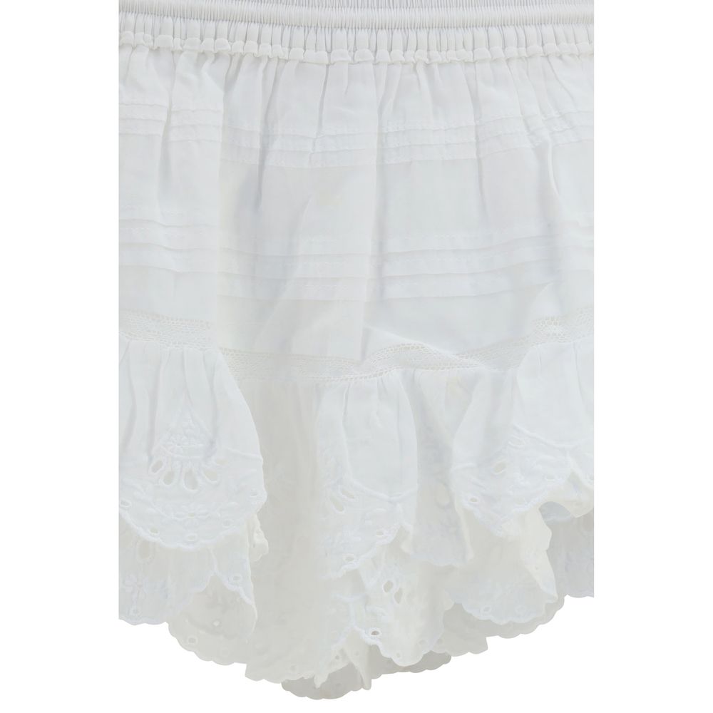 White Cotton Bermuda Shorts