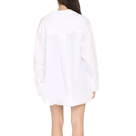 White Cotton Casual Dress