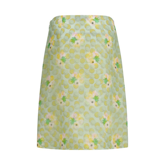 Multicolor Silk Midi Skirt