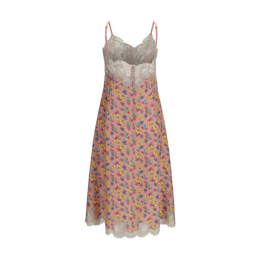 Multicolor Silk Casual Dress