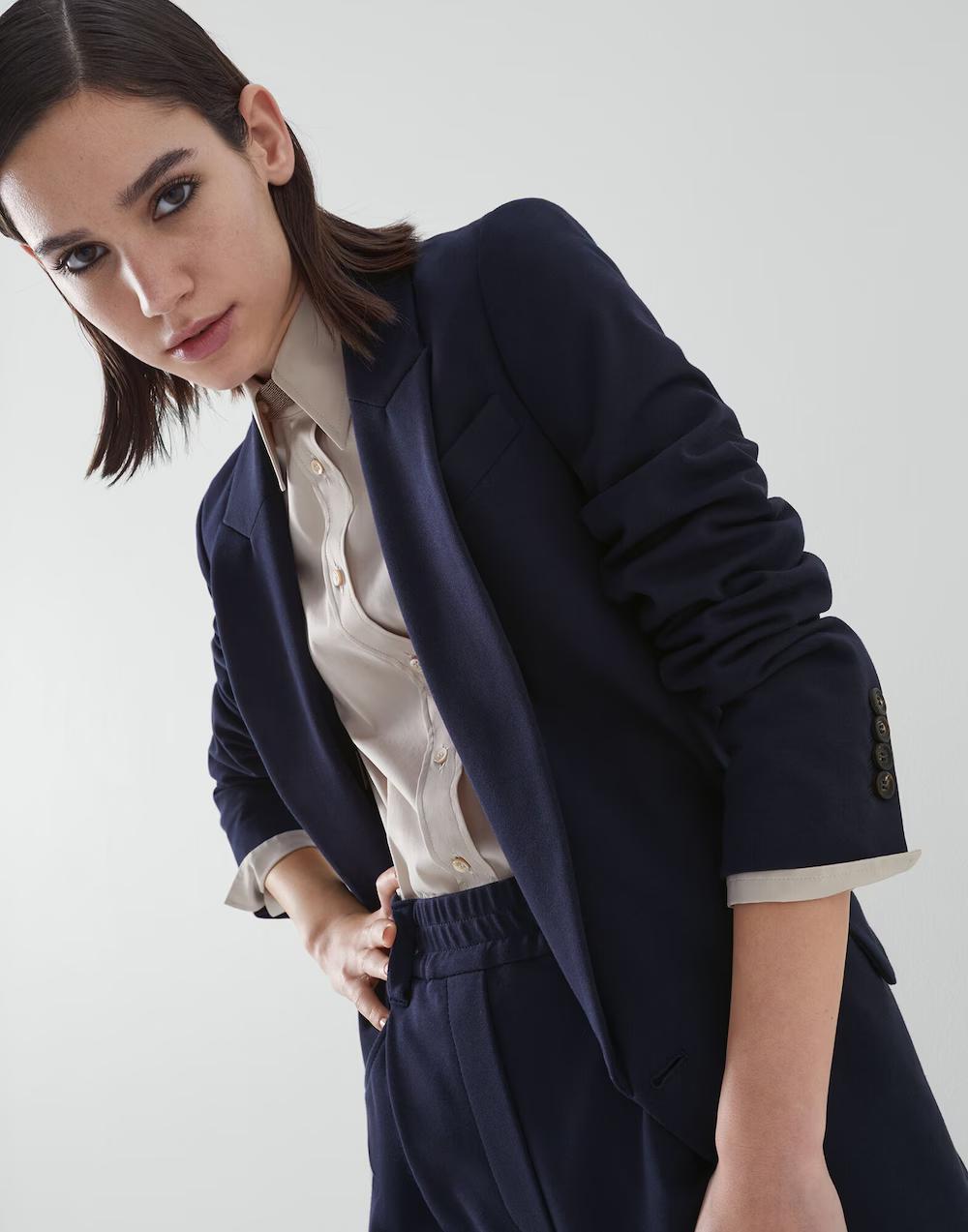 Blue Cotton Blazer