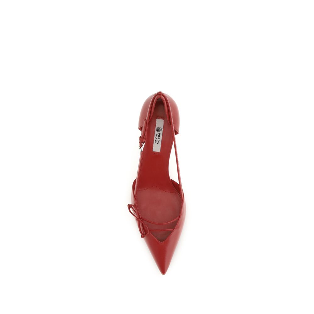 Red Goatskin High Heel Pumps