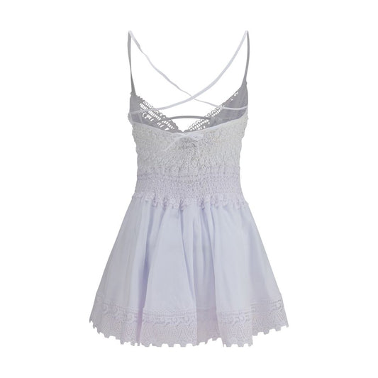 White Cotton Casual Dress