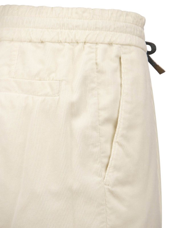 White Cotton Casual Pants