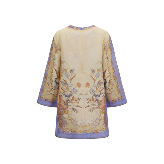 Multicolor Linen Casual Dress
