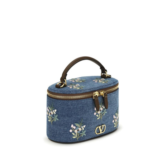 Blue Cotton Handbag
