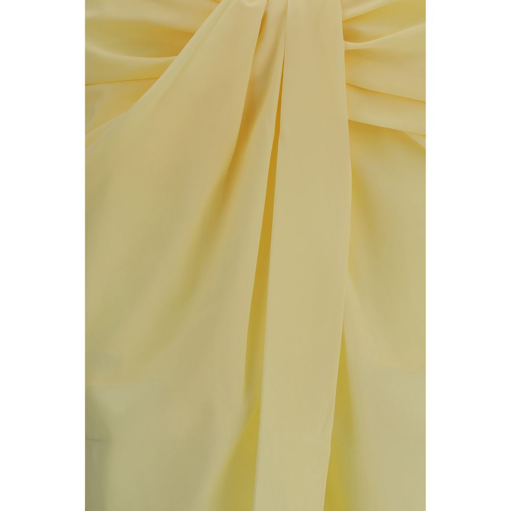 Bicolor Polyester Midi Skirt