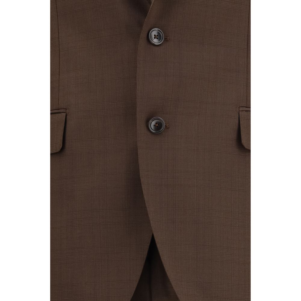Brown Wool Oves Aries Two-Piece Suit