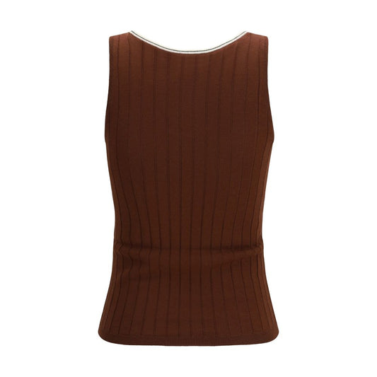 Bordeaux Wool Oves Aries Sleeveles T-Shirt